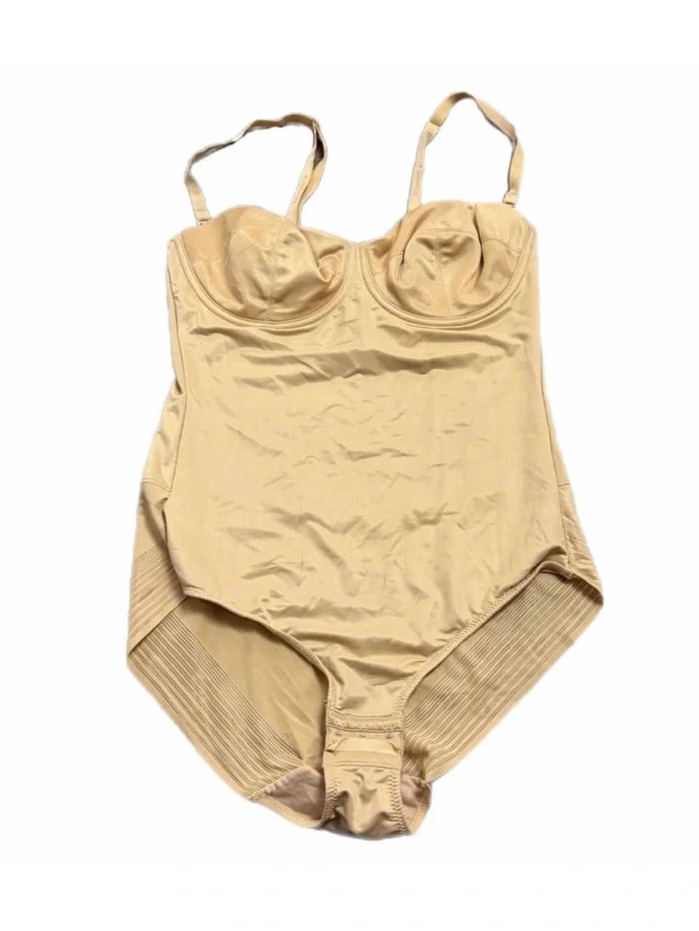 80s/90s European Vintage Triumph Shapewear Bodysuit (Nude) Size 36C/L